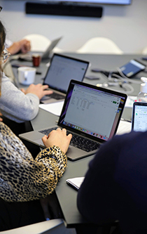 Computer Tutoring Laptops in a Training room