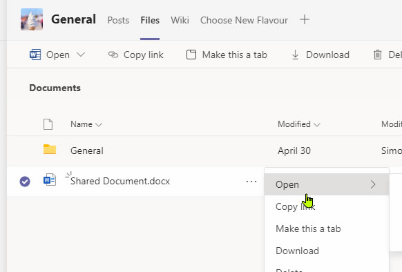 How to share a file in Microsoft Teams