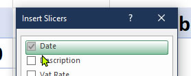 Insert Slicer Box in Excel
