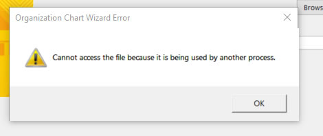 Organisation Chart Wizard Error