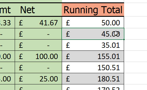 Alternatie Rows Excel