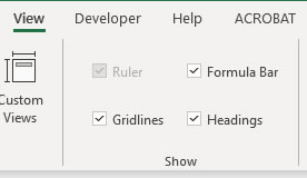 Remove Gridlines in Excel