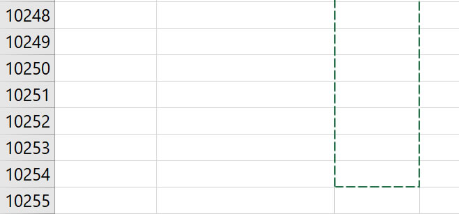 Selecting Cells in Excel